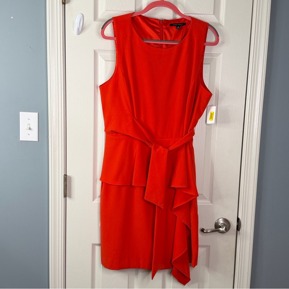 Coral Red dress sculpted Mother Of The Bride Wedding Guess Elegant Wear